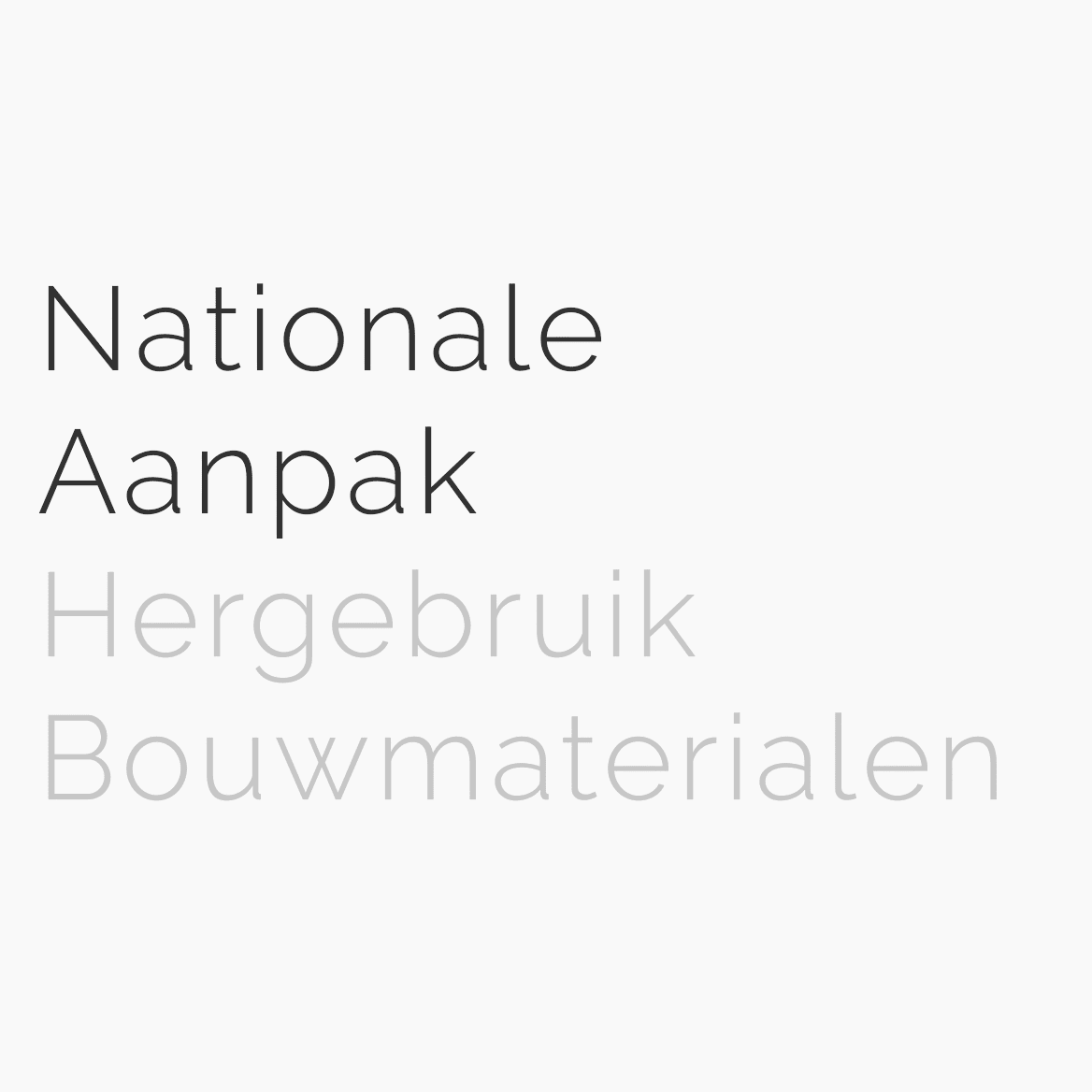Nationale Aanpak Hergebruik Bouwmaterialen